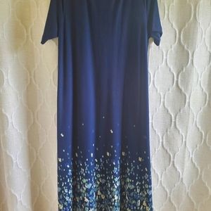 J.Jill Casual dress, size L petite, navy with pockets